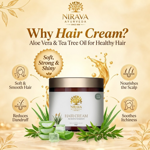 Nirava Hair Cream product information poster